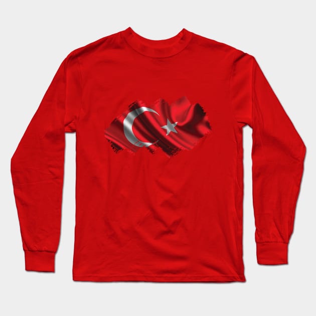 Turkish Flag Long Sleeve T-Shirt by Teemperor